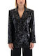 Zoya Women's Blazer Black with Sequins