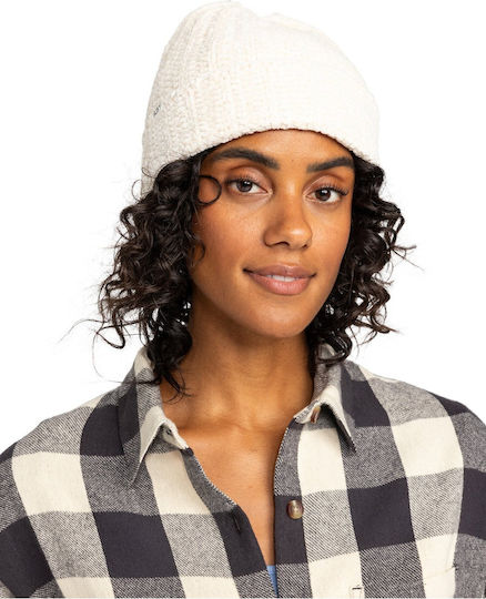 Parchment Beanie Beanie Knitted in White color