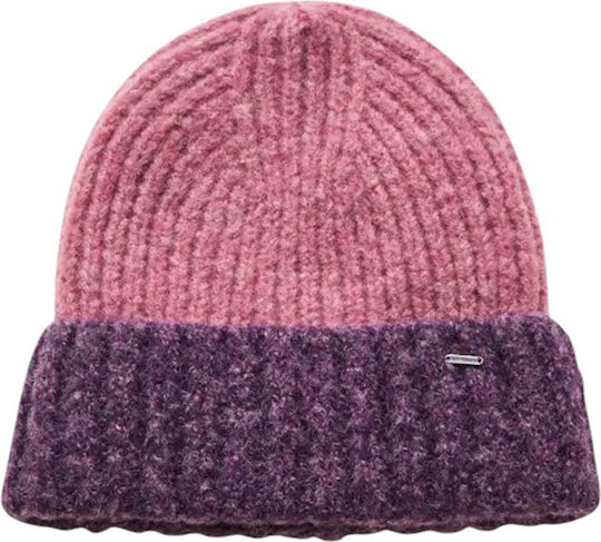 Beanie Γυναικείος Σκούφος Πλεκτός σε Ροζ χρώμα