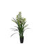 BigBuy Artificial Plant in Pot Bamboo Black 110cm