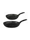 5Five Pans Set of Aluminum with Non-stick Coating 2pcs