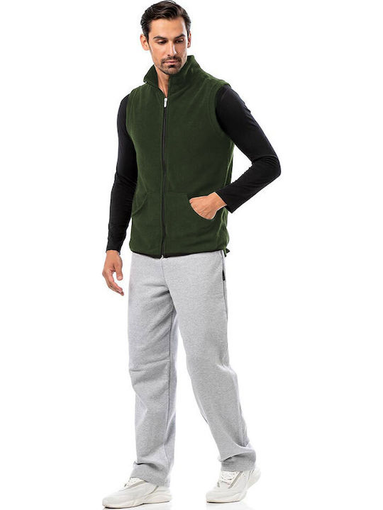 Bodymove Ανδρική Ζακέτα Fleece Χακί