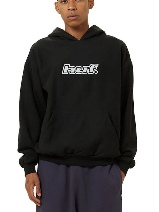 Hanorace Barbati Logo Applique Cu Glugă Negru