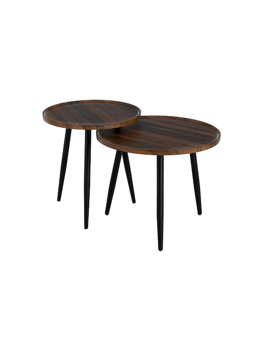 Side Table L50xW50xH54cm. Brown Black