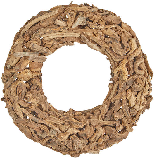 Arpimex Srl Wooden Decorative Wreath for DIY Crafts Brown 60x14cm
