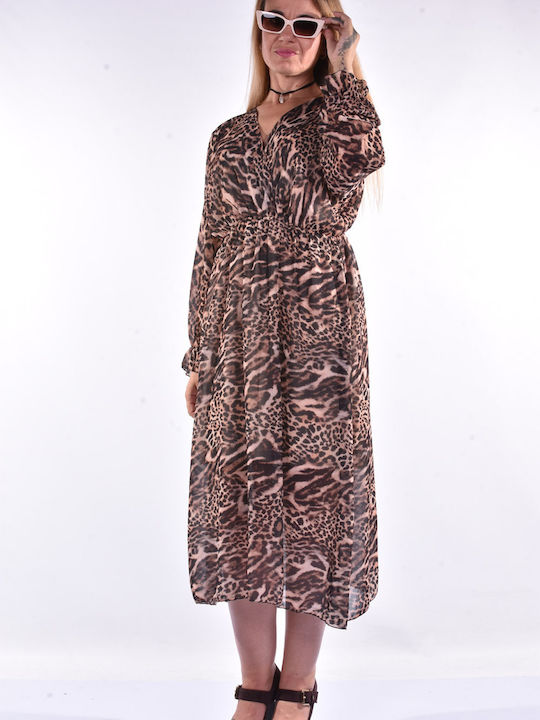 Raiden Midi Dress Leopard