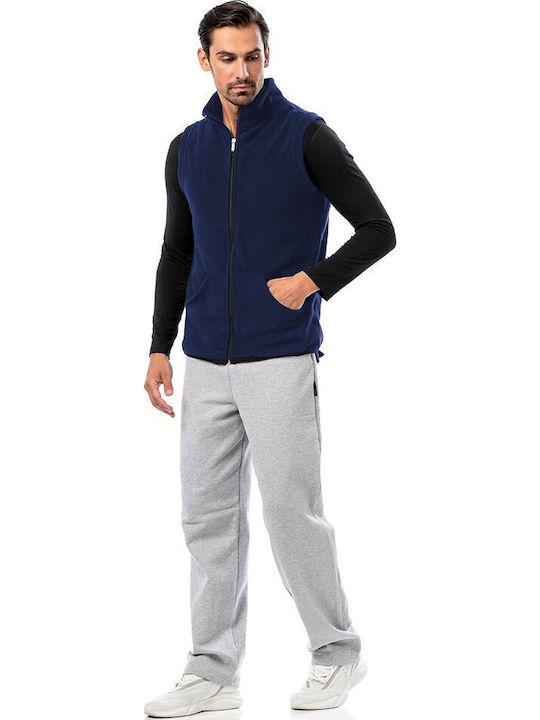 Bodymove Ανδρική Ζακέτα Fleece Μπλε