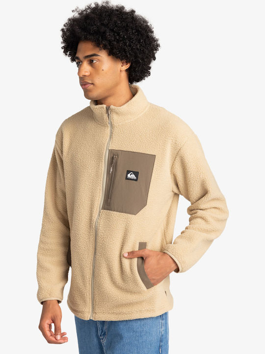 Quiksilver Clean Coast Men's Fleece Cardigan Beige