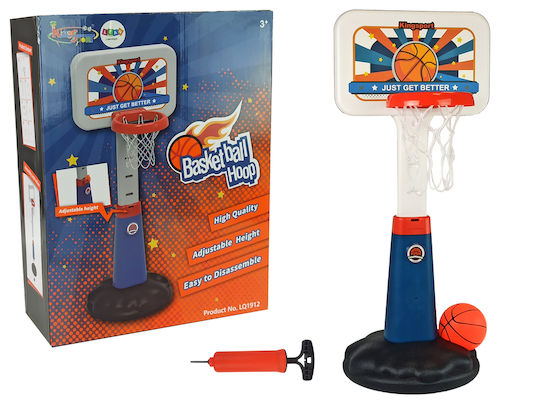 Lean Toys Παιδική Μπασκέτα Εσωτερικού και Εξωτερικού Χώρου με Βάση και Μπάλα
