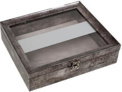 Georgiou Tabletop Rectangle Wedding Crown Case Silver 26x30cm Georgiou Tabletop Rectangle Wedding Crown Case Silver 26x30cm