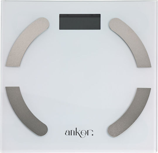 Ankor Smart Ζυγαριά 180kg με Λιπομετρητή & Bluetooth Λευκή 840519