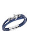 Senza Herren Armband mit Design Verankerung aus Leder