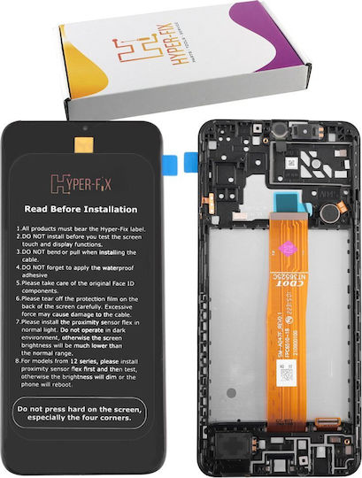 Hyper Fix Οθόνη με Μηχανισμό Αφής και Πλαίσιο για Samsung A04s (Μαύρο)