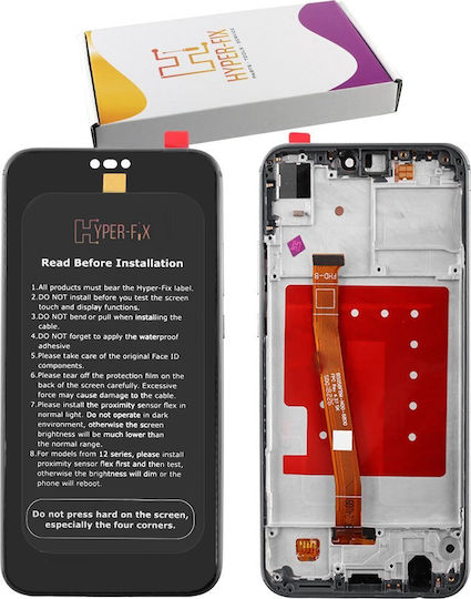 Hyper Fix Οθόνη με Μηχανισμό Αφής και Πλαίσιο για Huawei P20 Lite (Μαύρο)