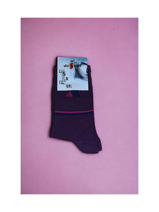 Design Women's Socks Dark Purple