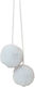 Baby Star Pom Pom Handwerk Weiß mit Durchmesser 70mm Set 2Stück