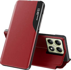 Techsuit Efold Umschlag Rückseite Rot (Xiaomi 14T)
