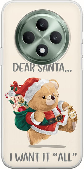 Xmas Bear Dear Santa Oppo Reno 12 F 5g Flexible TPU Transparent Silicone