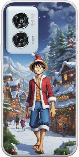 Xmas Anime Monkey D Luffy Motorola Edge 50 Fusion 5g Flexible Tpu Διάφανη Σιλικόνη