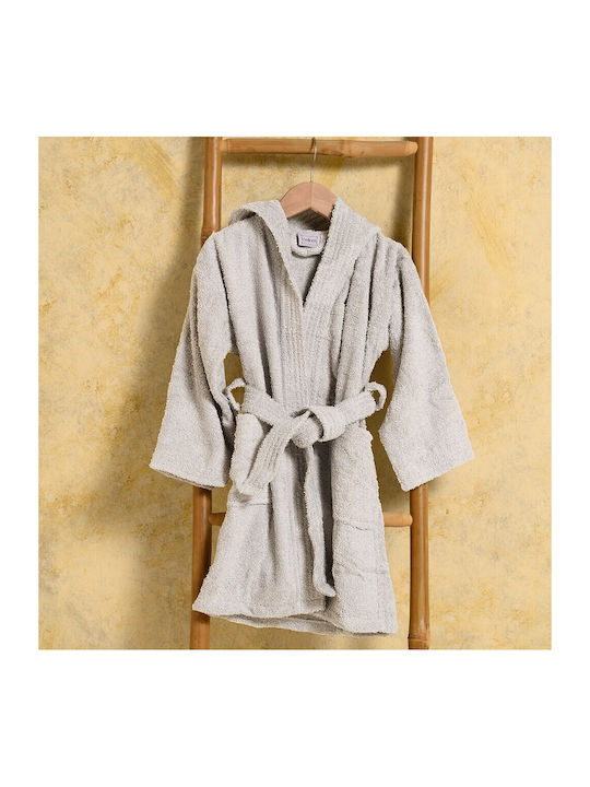 Melinen Kids Hooded Bathrobe Ecru