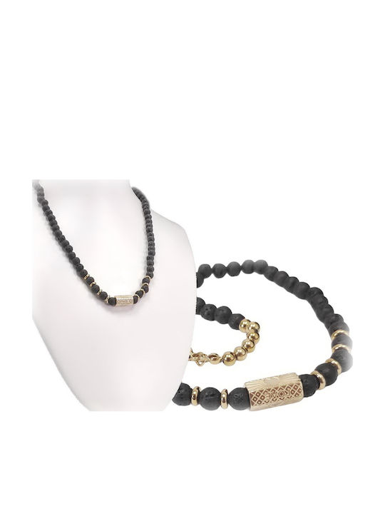 Isay Collection Κολιέ από Επιχρυσωμένο Ατσάλι