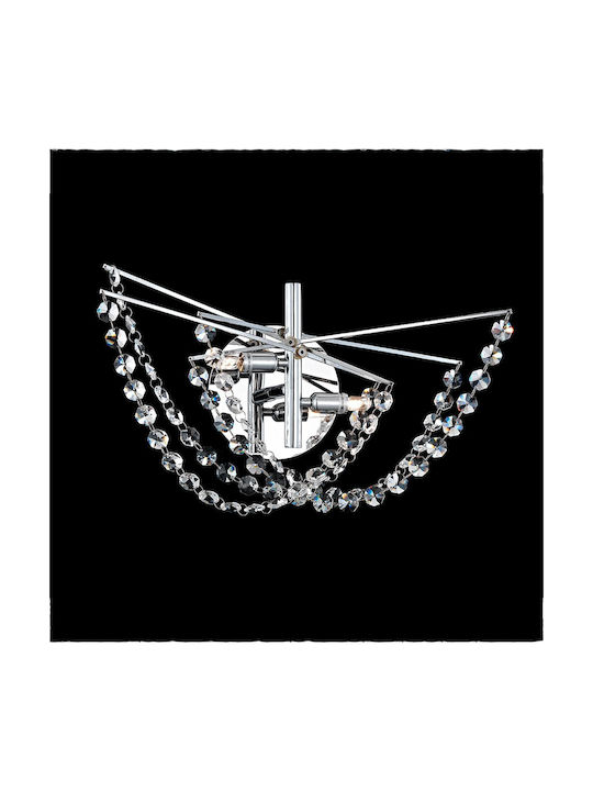 Violam Leuchte Wand Silber 36x30cm