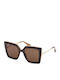 Max Mara Women's Sunglasses with Brown Plastic Frame and Brown Lens MM 0051 50E