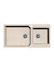 Laveo Drop-In Spüle aus Verbundgranulat B97.5xT50cm Beige