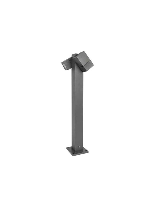 KT Lighting Outdoor Floor Lamp Small Post LED for Exterior Space 6.2W with Natural White Light Gray