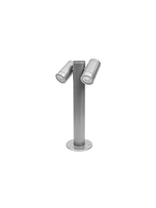 KT Lighting Outdoor Floor Lamp Small Post LED 6.2W with Warm White Light Gray