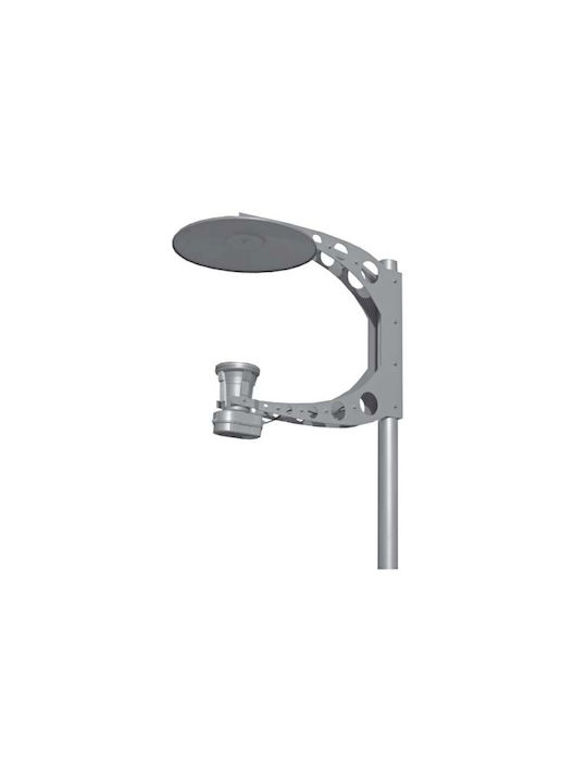 KT Lighting Εξωτερικό Φωτιστικό LED Δρόμου 49.3W με Θερμό Λευκό Φως Γκρι