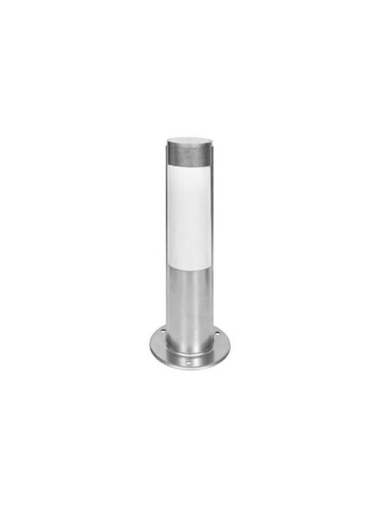 KT Lighting Φωτιστικό Κολωνάκι Εξωτερικού Χώρου για Ντουί E27 Ασημί