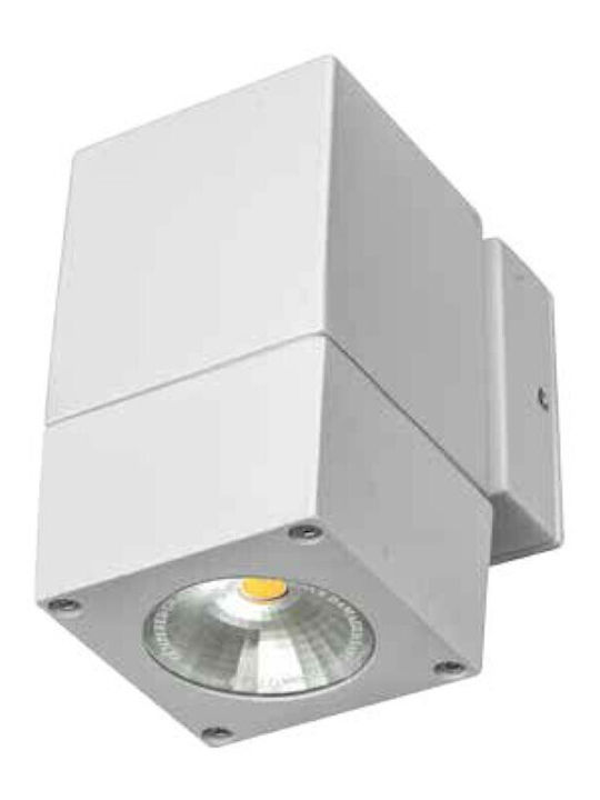 KT Lighting Επιτοίχιο Εξωτερικό Σποτ LED 6.2W με Θερμό Λευκό Φως