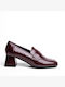 Patent Leather Burgundy Medium Heels