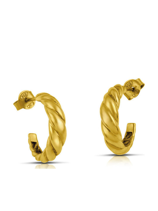 Hillas Earrings Hoops made of Silver Gold Plated