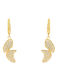 Silverline Earrings made of Silver Gold Plated with Stones