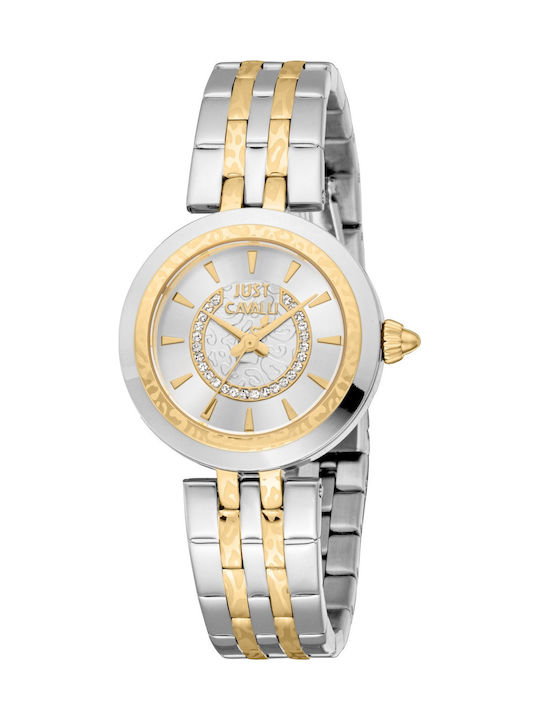 Just Cavalli Animalier Γυναικείο Ρολόι 30mm Μπα...