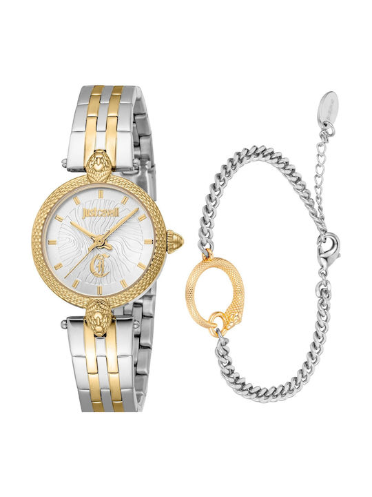 Just Cavalli Mini Damen Uhr mit Silber Metallar...