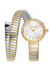 Just Cavalli Signature Snake Women's Watch Chronograph with Gold Metal Bracelet