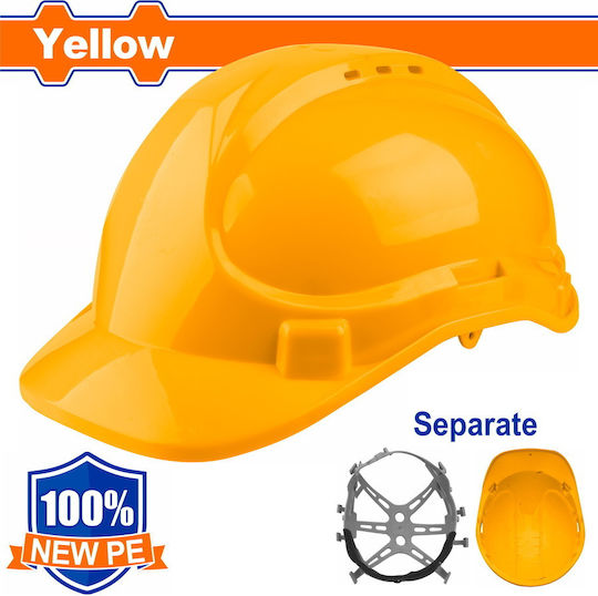 Wadfow Construction Site Helmet Yellow WSH1302