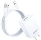 Remax с USB-A порт и кабел USB-C 12W Бял (RP-U95 Kiddy)
