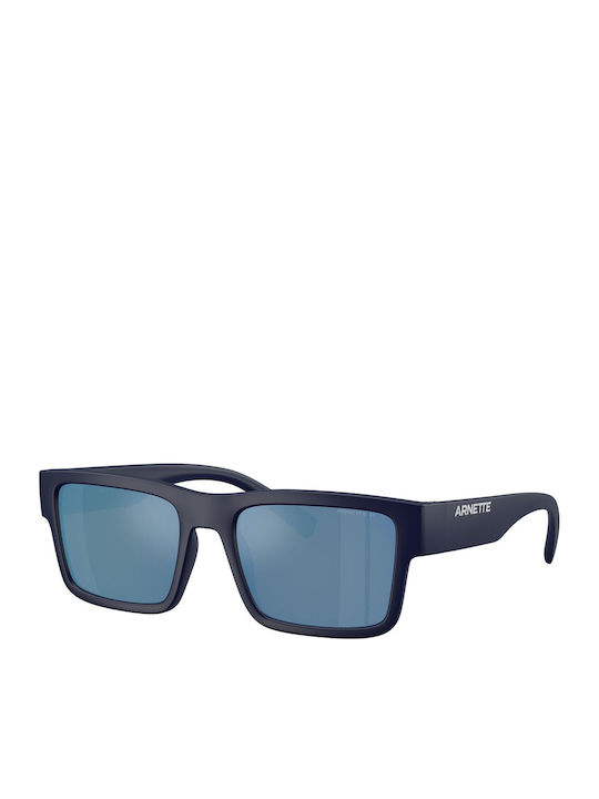 Arnette Men's Sunglasses with Navy Blue Plastic Frame and Blue Mirror Lens AN4344 275922