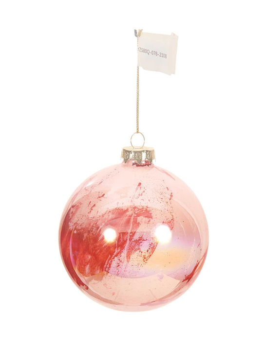 Hanging Ball Ornament Ornament Glass Pink 10cm