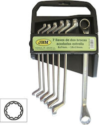 Set 7 Ring Wrenches Angle Jbm