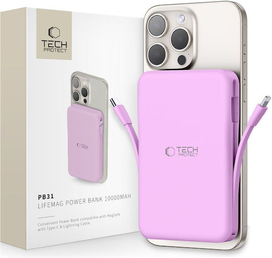 Tech-Protect PB31 Lifemag MagSafe Power Bank 10000mAh Lavender