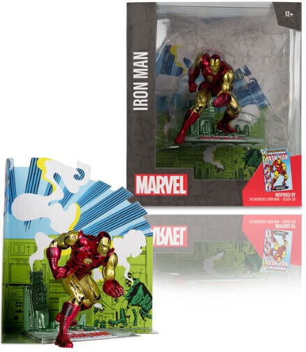 Mcfarlane Toys Marvel Pvc Statue 1/10 Iron Man Invincible Iron Man #126 11 Cm Mcf14767