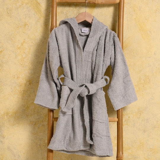 Melinen Kids Hooded Bathrobe Silver
