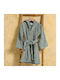 Melinen Kids Hooded Bathrobe Aqua