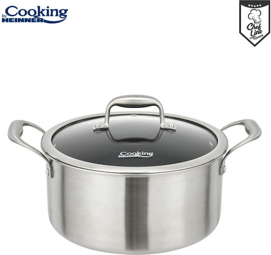Heinner Titanium3 Tiefer Edelstahl-Topf 7Es / 28cm