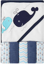 Mother's Choice Satz Babyhandtücher 5 Stück Marine